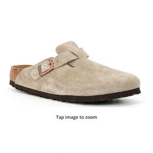 NWT Womens Birkenstock Boston Suede soft footbed clogs